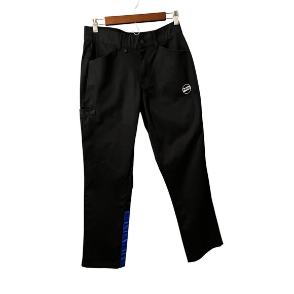 Pepsi Mens Black Work Pants 30x32 With Blue Side Trim - Picture 1 of 3